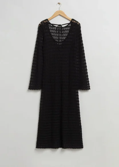 Open Tie-Back Pointelle Knit Dress | & Other Stories Online