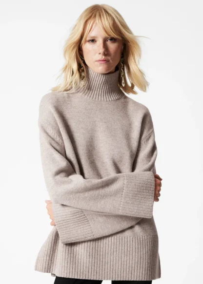 Oversized Turtleneck Wool Sweater | & Other Stories Hot