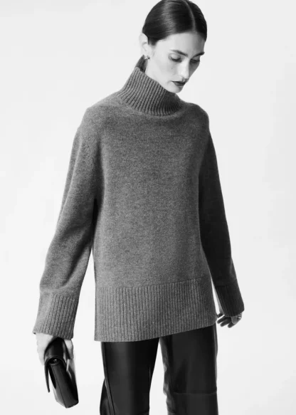 Oversized Turtleneck Wool Sweater | & Other Stories Hot