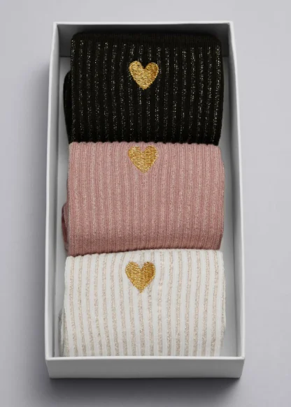 3-Pack Heart Socks Gift Set | & Other Stories Fashion