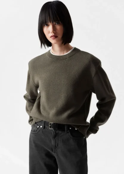 Padded-Shoulder Merino Jumper | & Other Stories Shop