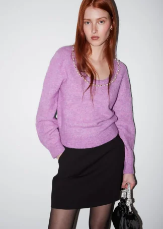 Pearl-Beaded Knit Sweater | & Other Stories Cheap