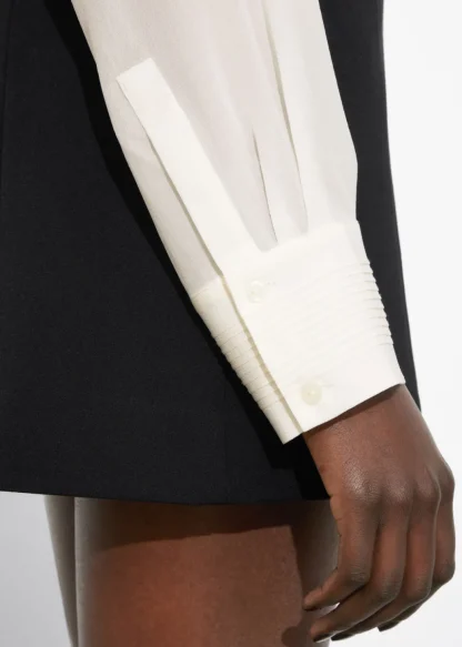 Pintuck-Detailed Silk Shirt | & Other Stories Clearance