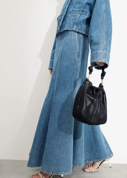 Pleated Denim Maxi Skirt | & Other Stories New