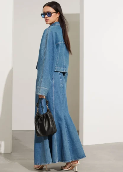 Pleated Denim Maxi Skirt | & Other Stories New