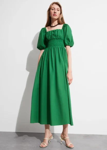 Puff-Sleeve Midi Dress | & Other Stories Fashion