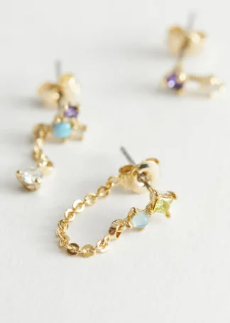 Rhinestone Chain Drop Earrings | & Other Stories Best