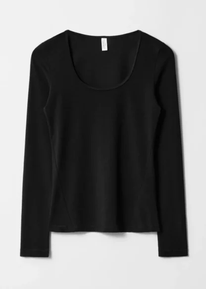 Scoop-Neck Long-Sleeve Jersey Top | & Other Stories Best