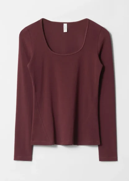 Scoop-Neck Long-Sleeve Jersey Top | & Other Stories Best