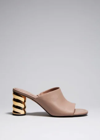 Sculptural Heel Leather Mules | & Other Stories Outlet