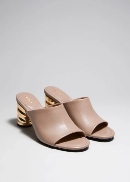 Sculptural Heel Leather Mules | & Other Stories Outlet