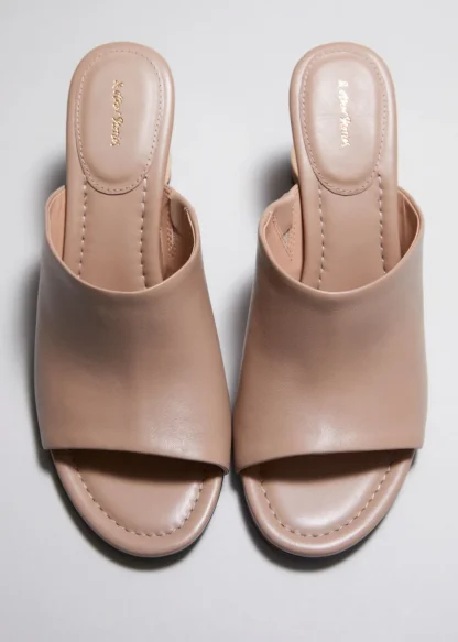 Sculptural Heel Leather Mules | & Other Stories Outlet