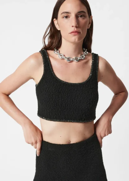 Sequin-Trimmed Bouclé Bralette Top | & Other Stories Store