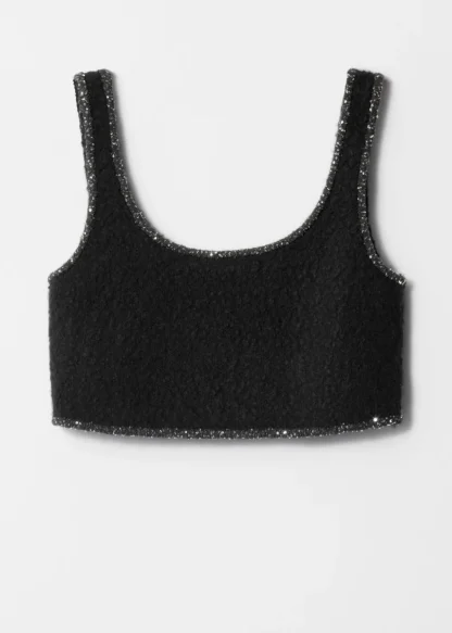 Sequin-Trimmed Bouclé Bralette Top | & Other Stories Store