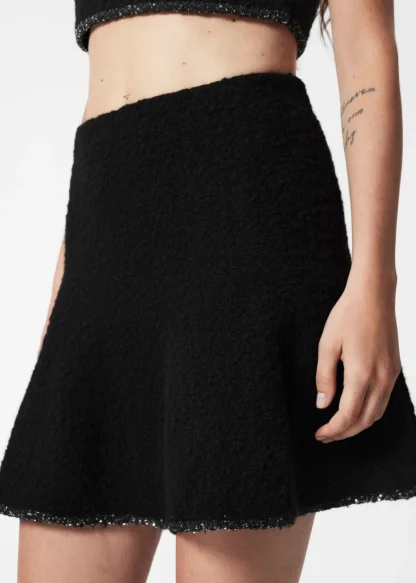 Sequin-Trimmed Bouclé Mini Skirt | & Other Stories Best Sale