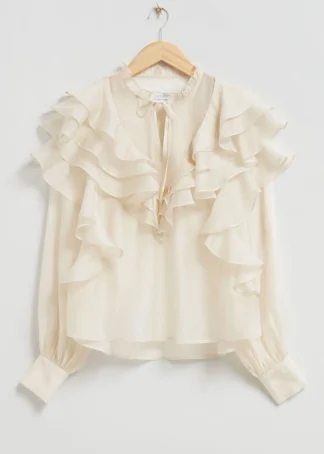 Sheer Ruffle Blouse | & Other Stories Flash Sale