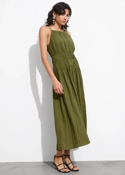 Shirred Sleeveless Midi Dress | & Other Stories Hot