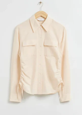 Silk Blend Gathered Drawstring Shirt | & Other Stories Best