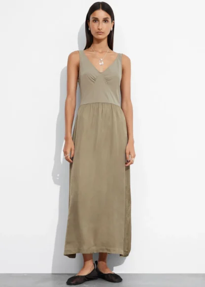 Sleeveless Two-Tone Midi Dress | & Other Stories Online