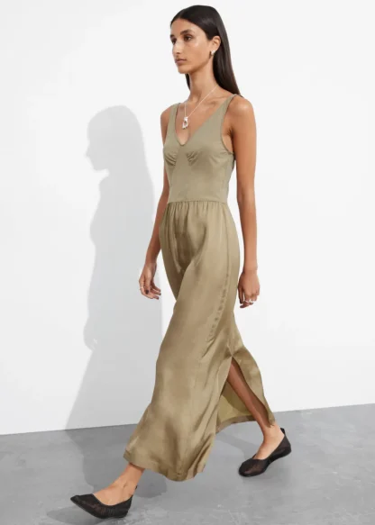 Sleeveless Two-Tone Midi Dress | & Other Stories Online