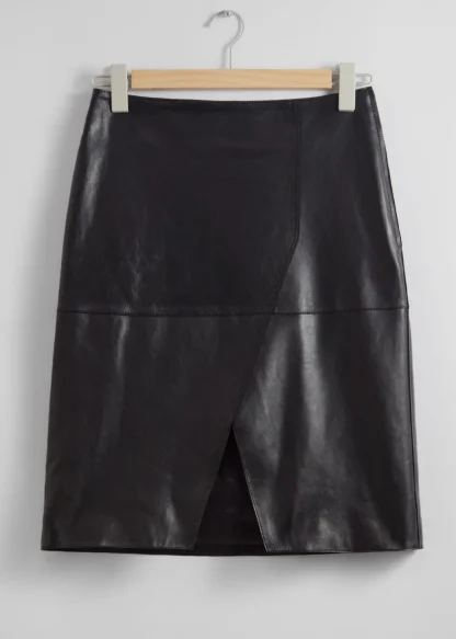 Slit-Detailed Leather Mini Skirt | & Other Stories Discount