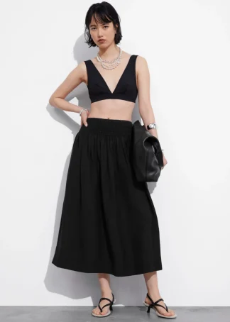 Smock-Waist Midi Skirt | & Other Stories Outlet