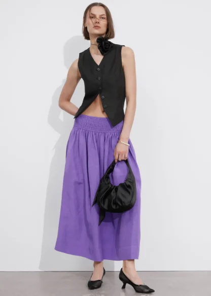 Smock-Waist Midi Skirt | & Other Stories Outlet