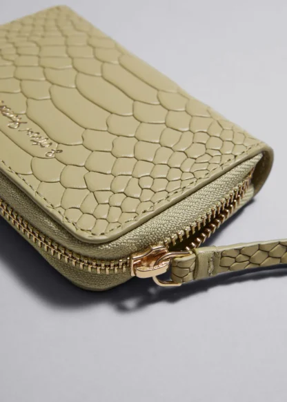 Snake Embossed Leather Wallet | & Other Stories Flash Sale