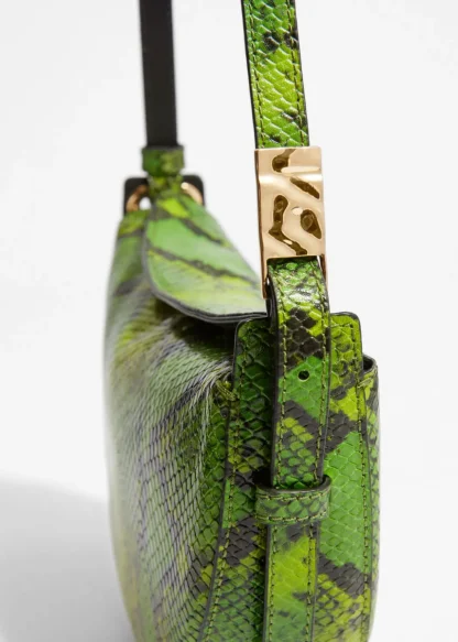 Snake-Embossed Leather Shoulder Bag | & Other Stories New