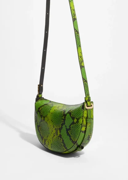 Snake-Embossed Leather Shoulder Bag | & Other Stories New