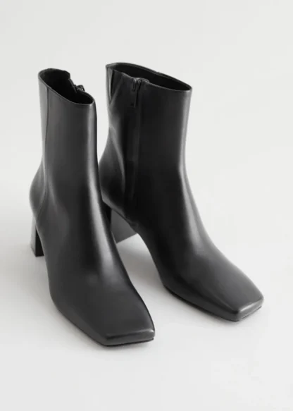 Squared Toe Leather Boots | & Other Stories Flash Sale