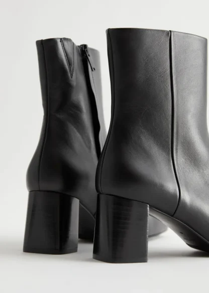 Squared Toe Leather Boots | & Other Stories Flash Sale