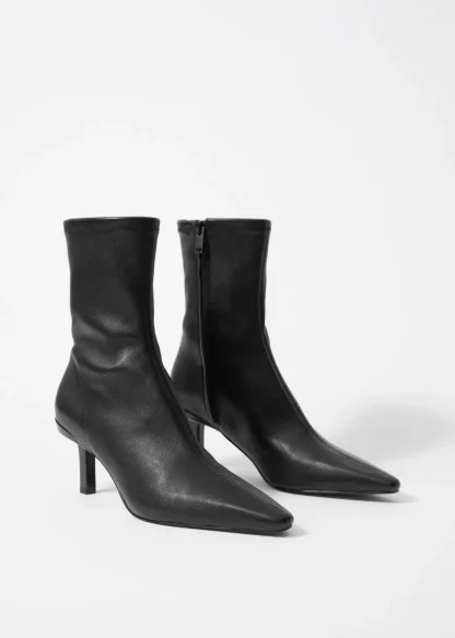 Stretch-Leather Ankle Boots | & Other Stories Sale