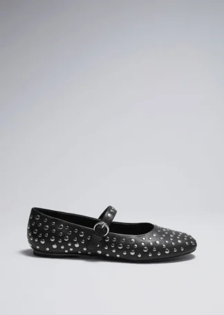 Studded Leather Ballet Flats | & Other Stories Store