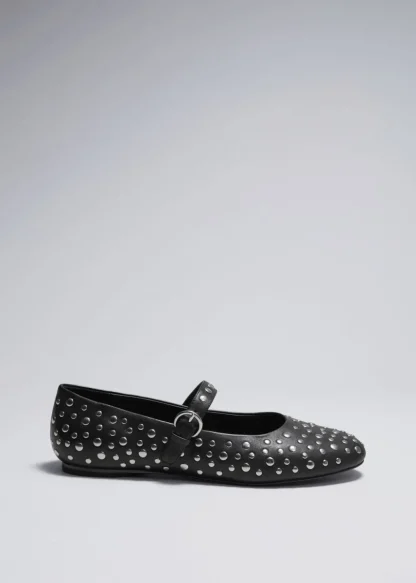 Studded Leather Ballet Flats | & Other Stories Store