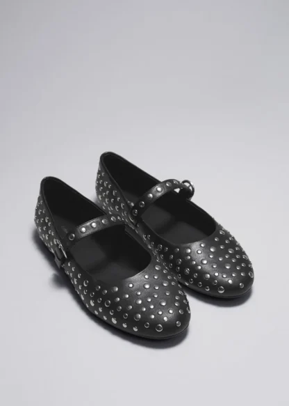 Studded Leather Ballet Flats | & Other Stories Store