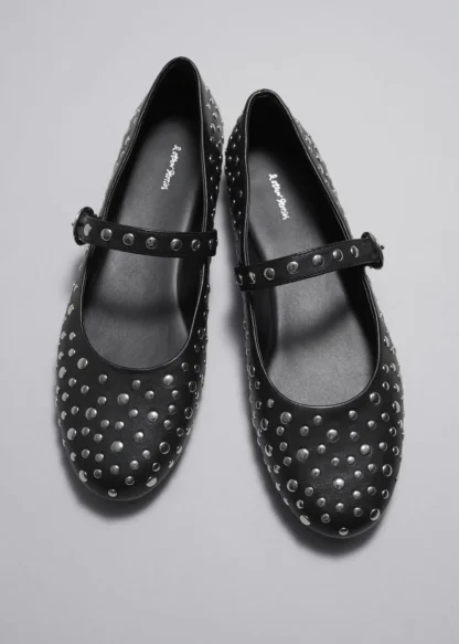 Studded Leather Ballet Flats | & Other Stories Store