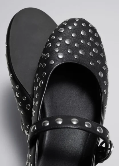 Studded Leather Ballet Flats | & Other Stories Store