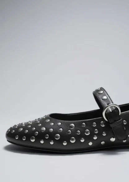 Studded Leather Ballet Flats | & Other Stories Store