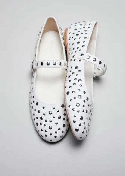 Studded Leather Ballet Flats | & Other Stories Store