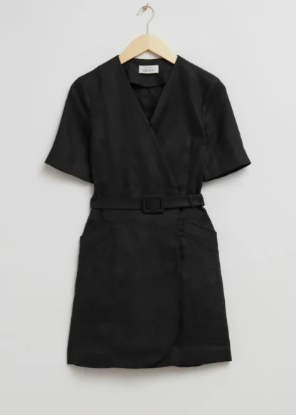 Tailored Linen Belted Mini Dress | & Other Stories Online