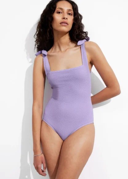 Textured Bow Tie Swimsuit | & Other Stories Shop