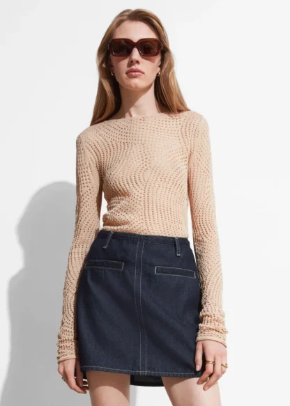 Topstitched Denim Mini Skirt | & Other Stories Cheap