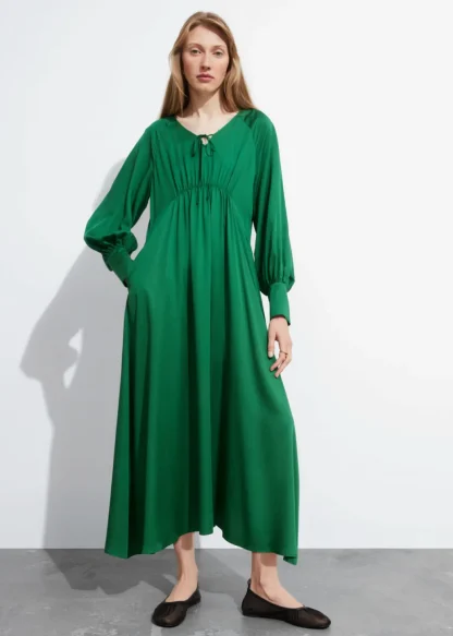 V-Cut Satin Midi Dress | & Other Stories Sale