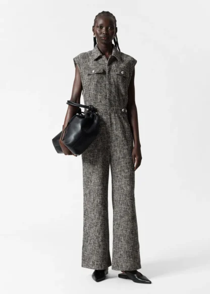 Wide Sleeveless Tweed Jumpsuit | & Other Stories Clearance