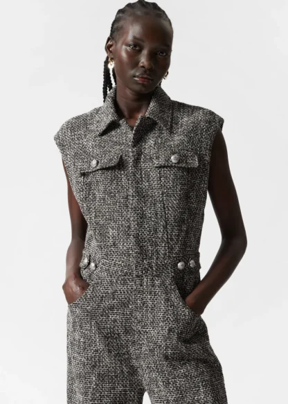 Wide Sleeveless Tweed Jumpsuit | & Other Stories Clearance