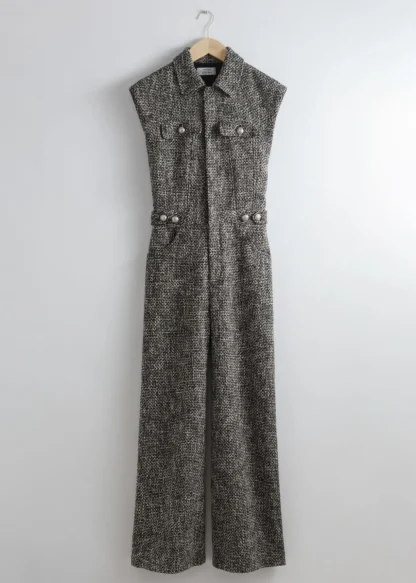 Wide Sleeveless Tweed Jumpsuit | & Other Stories Clearance