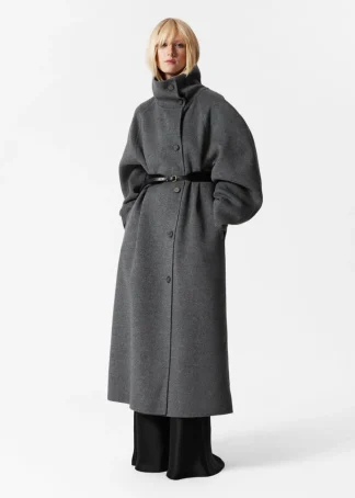 Wool-Blend Funnel-Collar Coat | & Other Stories New