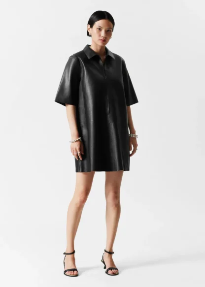 Zip-Detailed Leather Mini Dress | & Other Stories Online